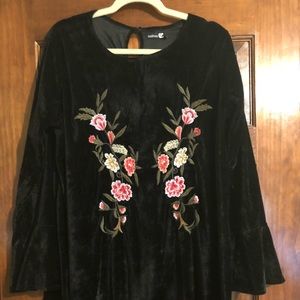Velvet Floral Dress
